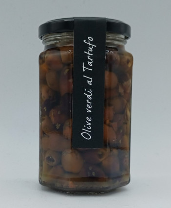 Green olives with truffle